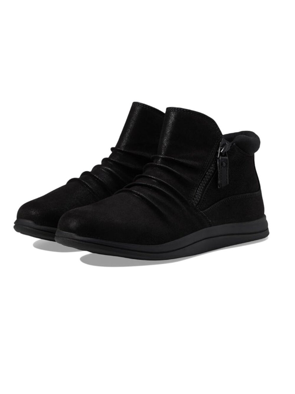 Clarks Breeze Path Ankle Boots Black Ruched Women's - Size 9.5M